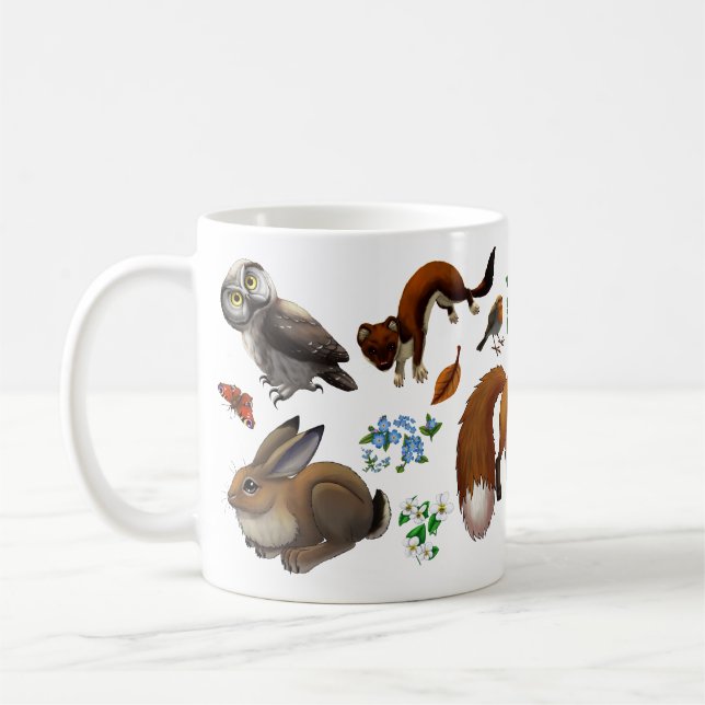 Woodland Animals coffee mug (Gauche)