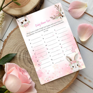 Woodland Baby Girl Nom de la course Jeu