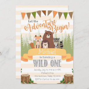 Woodland Birthday Party Invitation Invitation natu