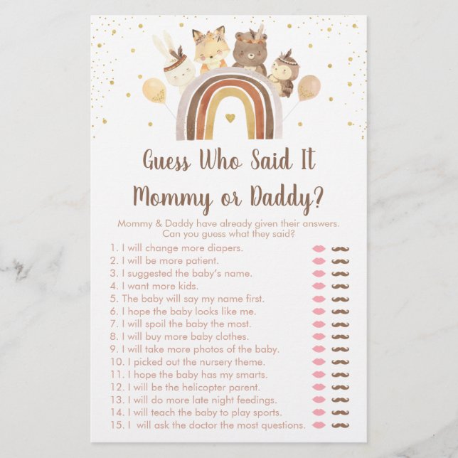 Woodland Boho Rainbow Devine Qui A Dit Que C'Était (Devant)