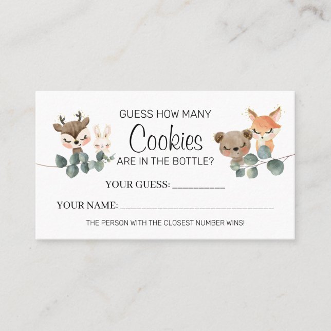 Woodland Combien de Cookies jeu de carte de baby s (Devant)