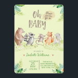 Woodland Dancing Friends Baby shower Invitation<br><div class="desc">Adorable et éditable Green Woodland Friends Baby shower Invitation avec de mignons animaux de forêt dansant dans la forêt, l'accessoire parfait pour la fête. C'est le meilleur et le numéro 1 Design pour une journée spéciale. Baby shower vert personnalisable pour l'anniversaire de naissance de vos filles ou garçons ou même...</div>