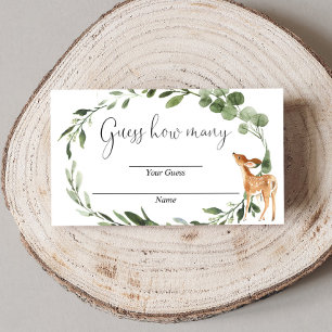 Woodland Deer Devine combien de cartes de baby sho