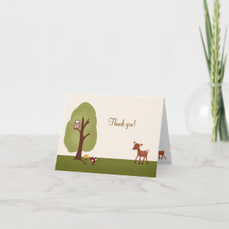 WOODLAND Forest Deer Folt Merci note