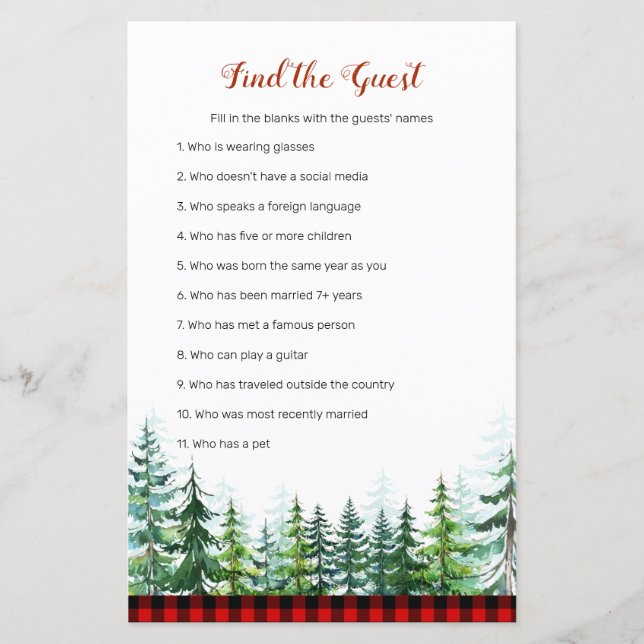 Woodland Forest Lumberjack Trouvez le jeu d'invité (Devant)