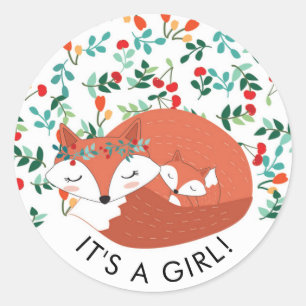 Woodland Fox C'est un Sticker de la FEMME Favorise