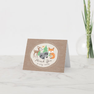 Woodland Friends Carte de remerciements