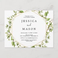 Woodland Green Couples Shower Invitation