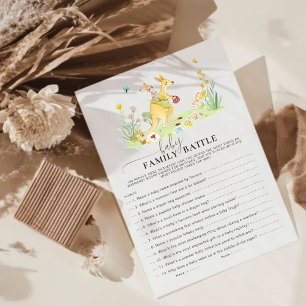 Woodland Kangaroo Baby Family jeu de bataille