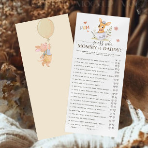 Woodland Kangaroo Guess Baby shower maman ou papa