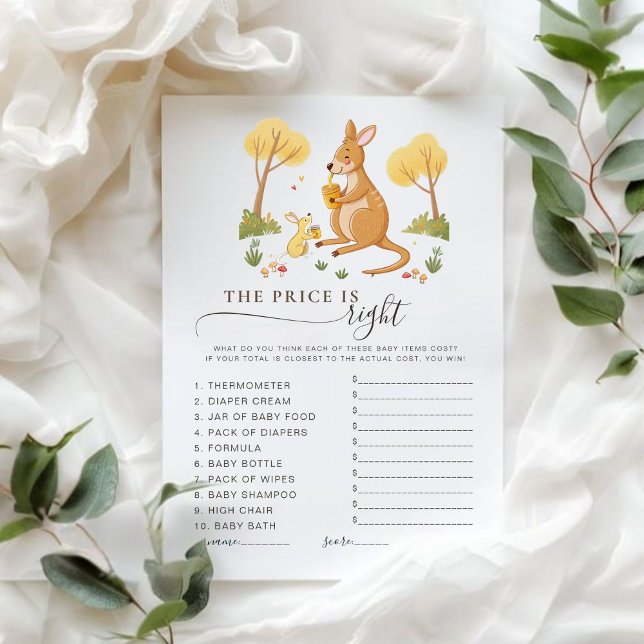 Woodland Kangaroo Le Prix Est Bon Jeu De Bébé (Créateur téléchargé)