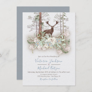 Woodland Watercolor Forêt invitations au mariage