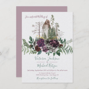 Woodland Watercolor Forêt invitations au mariage