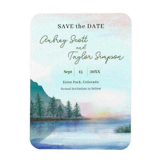 Woodland Wedding Save the Date Magnet (Vertical)