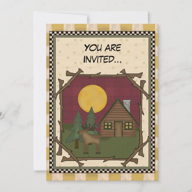 Woodsie Cabine à tout but Invitation (Devant)