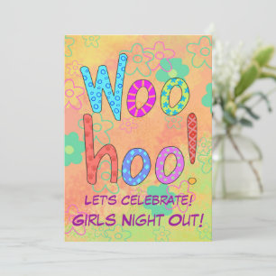 WooHoo Mots Filles Night Out Invitation