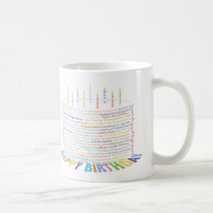 Wor(l)d Anniversaire Gâteau Mug
