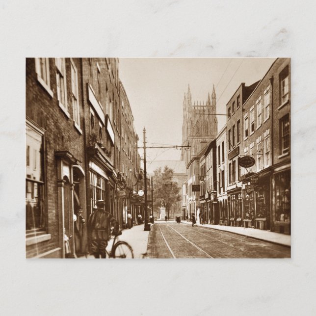 worcester UK 1927 sépia carte postale (Devant)