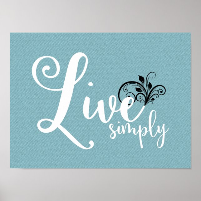 Word Art "Live Simply" | Poster (Devant)
