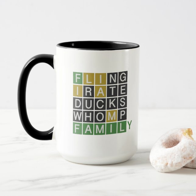 Wordle Family Mug (Avec donut)
