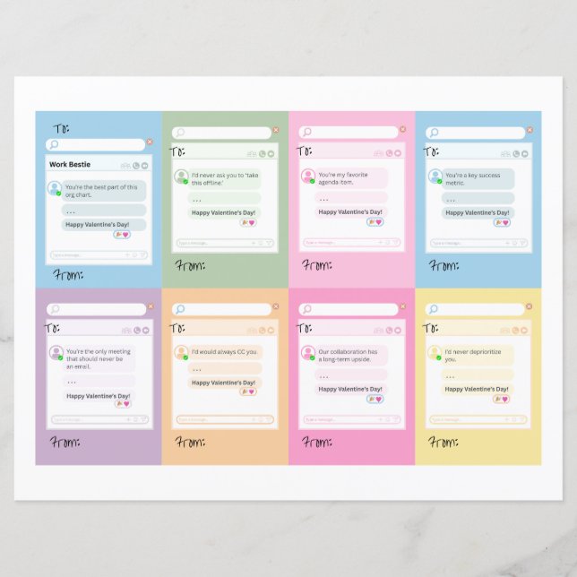 Work Bestie Valentine Day Card, Corporate Pun (Devant)