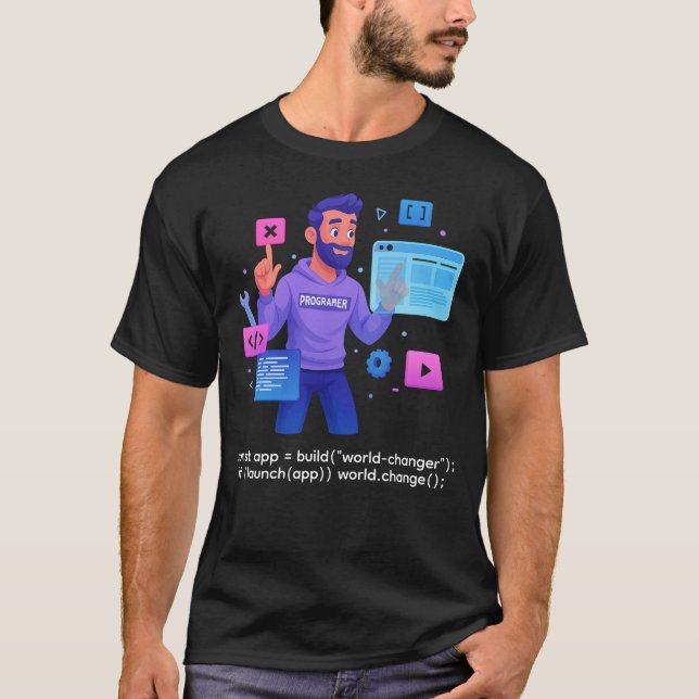 World-Changer App – Programmer T-Shirt (Devant)