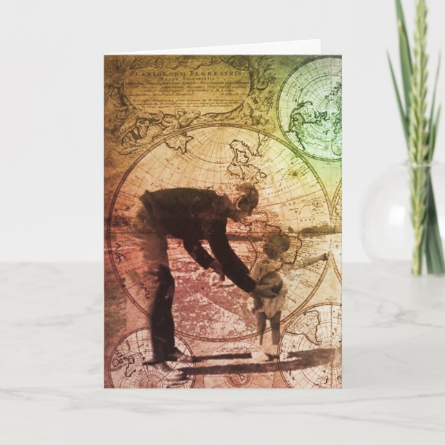 World est votre carte de voeux d'huîtres (Devant)