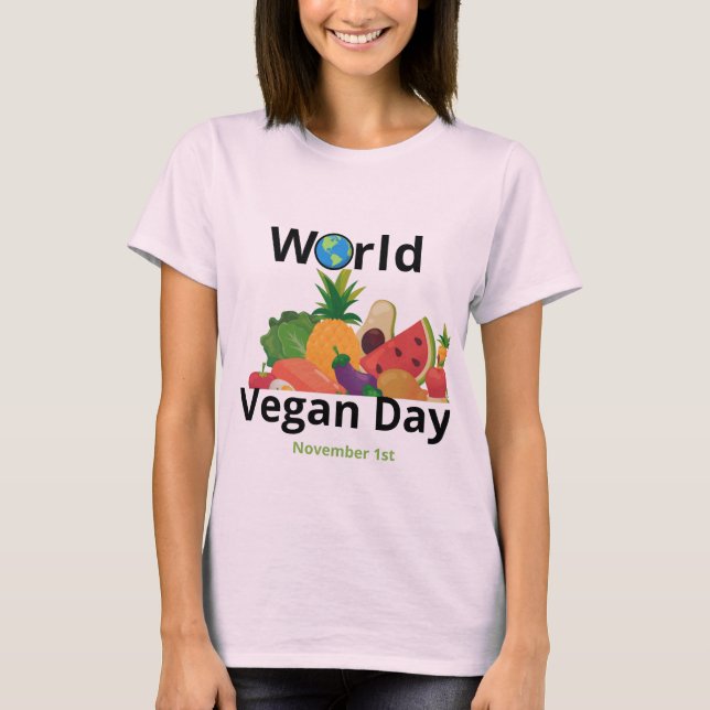World Vegan Day T-Shirt Design (Devant)
