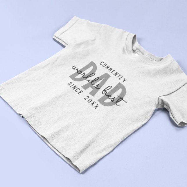 Worlds Best Dad Since 20XX Simple Dads T-Shirt (Créateur téléchargé)