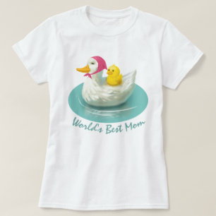 World's Best Mom - Duck Mom and Baby T-Shirt