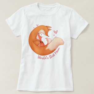 World's Best Mom - Fox Mom and Baby T-shirt