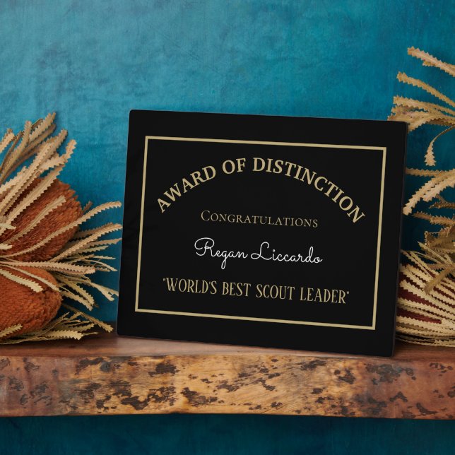 World's Best Scout Leader  Plaque (Côté)