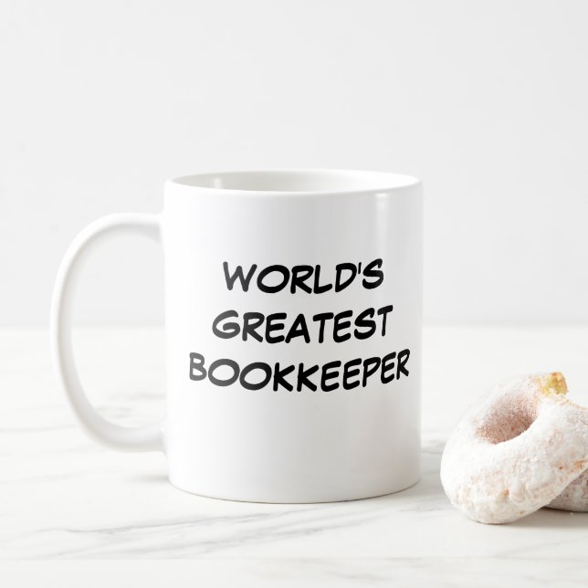 "World's Greatest Bookkeeper" Mug (Avec donut)