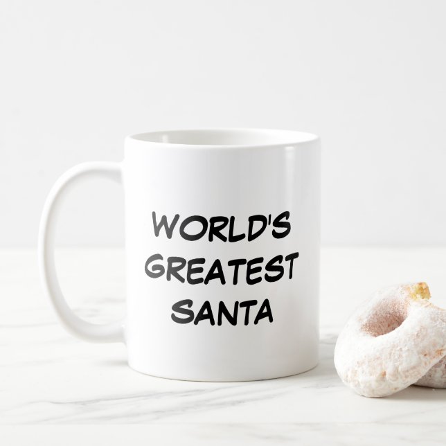 "World's Greatest Santa" Mug (Avec donut)