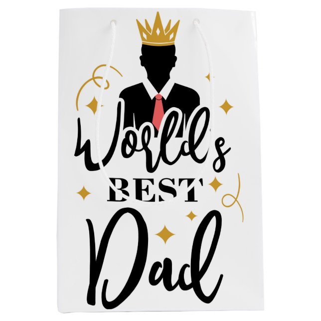 Worlds Meilleur Papa Moyen Cadeau Sac (Devant)