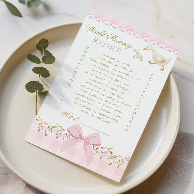 Would Mommy Rather Silly Goose Pink Gingham game (Créateur téléchargé)