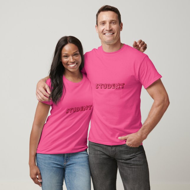 Wow Pink texte étudiant personnalisé T-shirt (Unisexe)