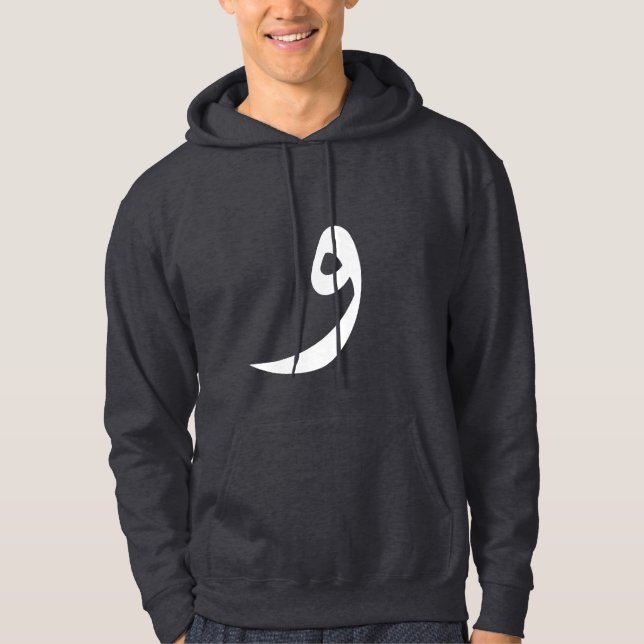 "Wow" Sweat à capuche lettre arabe (Devant)