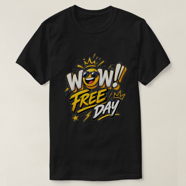 Wow T-Shirt journée gratuite (Design devant)