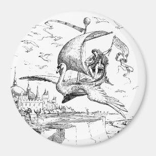 WQ MAGNET 3" : Bateau à cygne magique