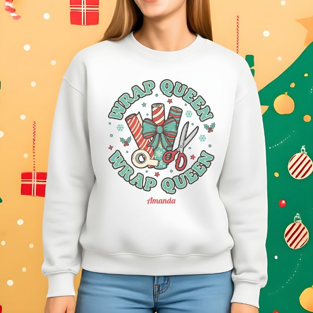 Wrap Queen Funny Christmas Sweatshirt (Créateur téléchargé)