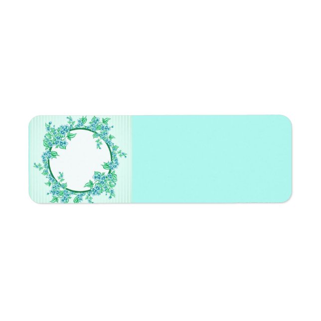 Wreath Aqua Joli Étiquette Vintage (Devant)