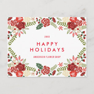 Wreath Carte postale pour fêtes annuelles