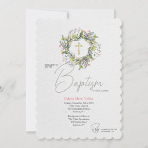 Wreath d'hiver Invitation religieuse