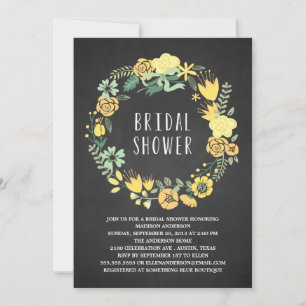 Wreath florale Invitation à la douche nuptiale