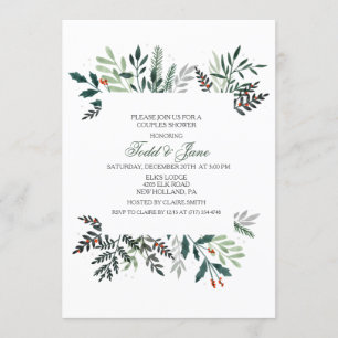 Wreath hiver Couples Douche Invitation