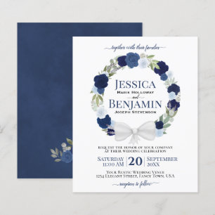 Wreath of Blue Roses Élégant BUDGET Mariage Invita