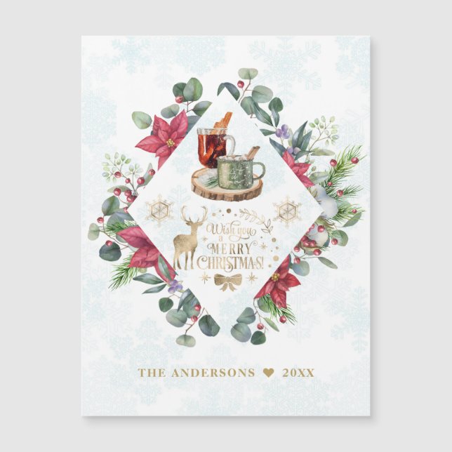 Wreath Script Winter Vous Souhaite Un Joyeux Noël (Devant)