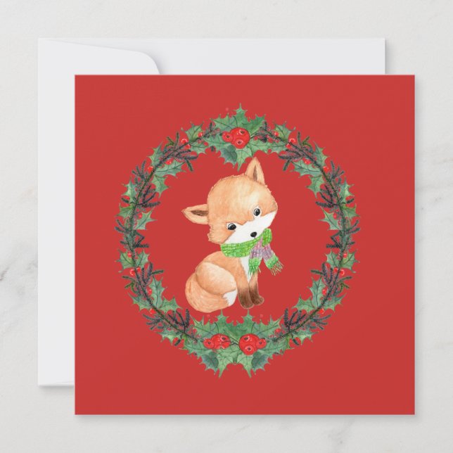Wreath Whimsical Fox Personnalisé (Devant)