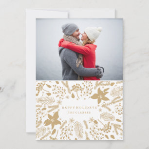 WREATING FOLIAGE HIVER CARTE DE VACANCES ÉLÉGANT